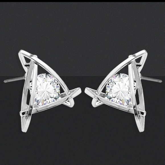 NEW!💙💎MODERN CAGED CZ SPARKLERS!💎💙SO BEAUTIFUL - Picture 4 of 8